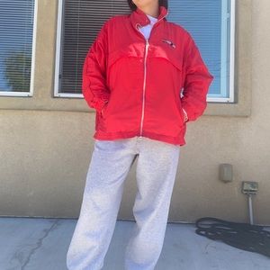 Vintage Red Zip Up Windbreaker Size L